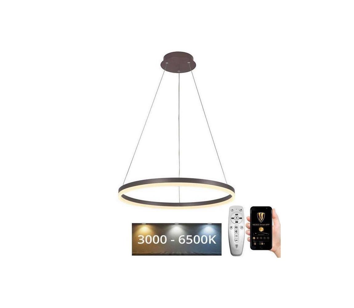 Brilagi - LED Stmívatelný lustr na lanku CIRCLE LED/42W/230V 3000-6500K hnědá+DO BG-J4308/BR