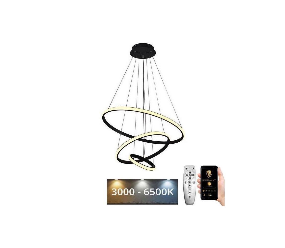 Brilagi - LED Stmívatelný lustr na lanku CIRCLE LED/90W/230V 3000-6500K + DO BG-J4301/B