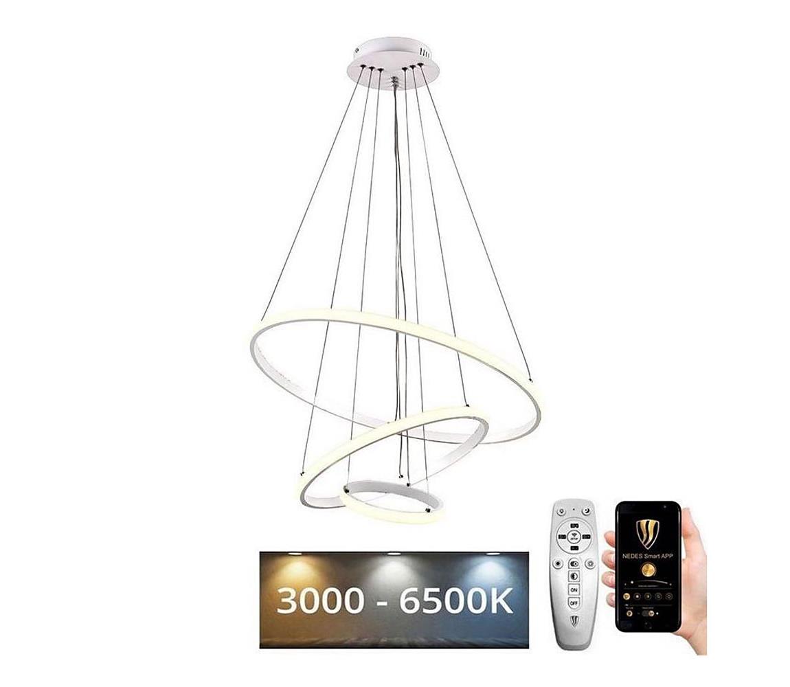 Brilagi - LED Stmívatelný lustr na lanku CIRCLE LED/90W/230V 3000-6500K + DO BG-J4301/W