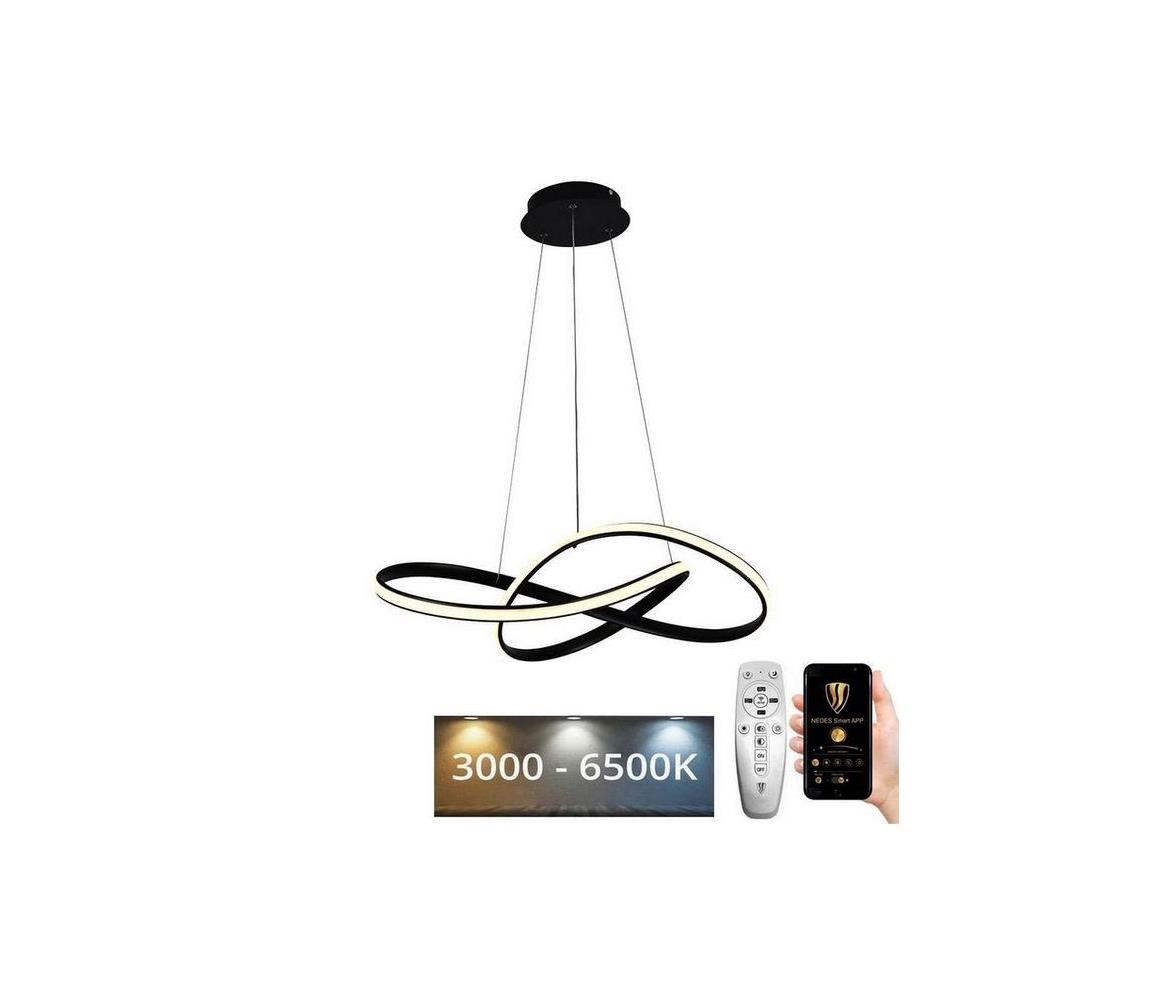 Brilagi - LED Stmívatelný lustr na lanku COSMOWAVE LED/70W/230V černá + DO BG-J4303/B