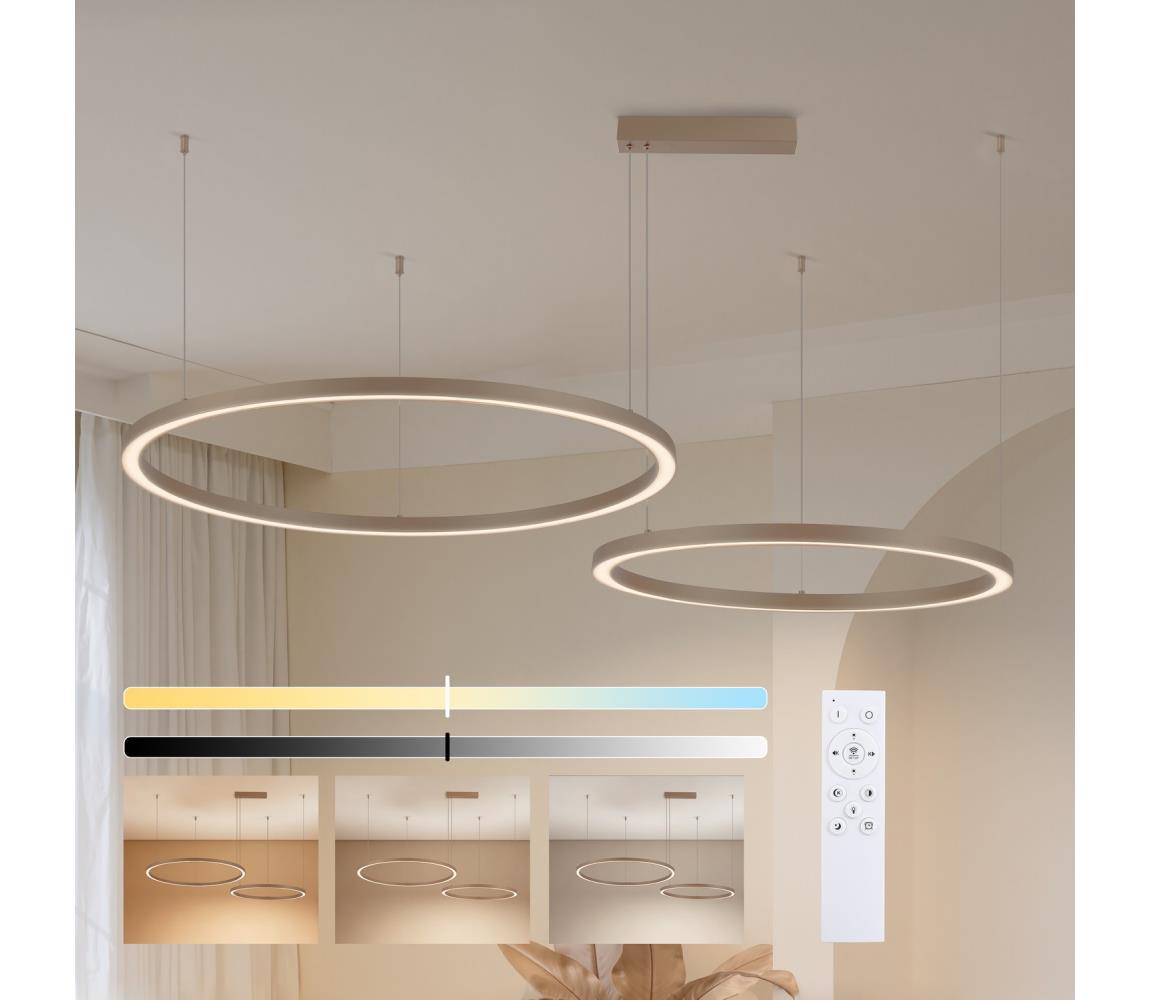 Brilagi - LED Stmívatelný lustr na lanku PORTOFINO LED/98W/230V béžová + DO BRI920