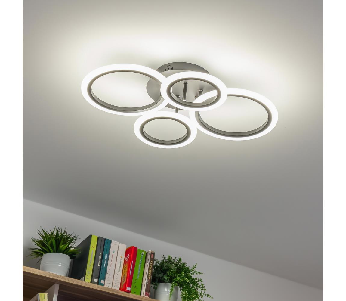 Brilagi -LED Stmívatelný přisazený lustr ORBITS LED/50W/230V 3000-6500K antr +DO BG-J3322/S