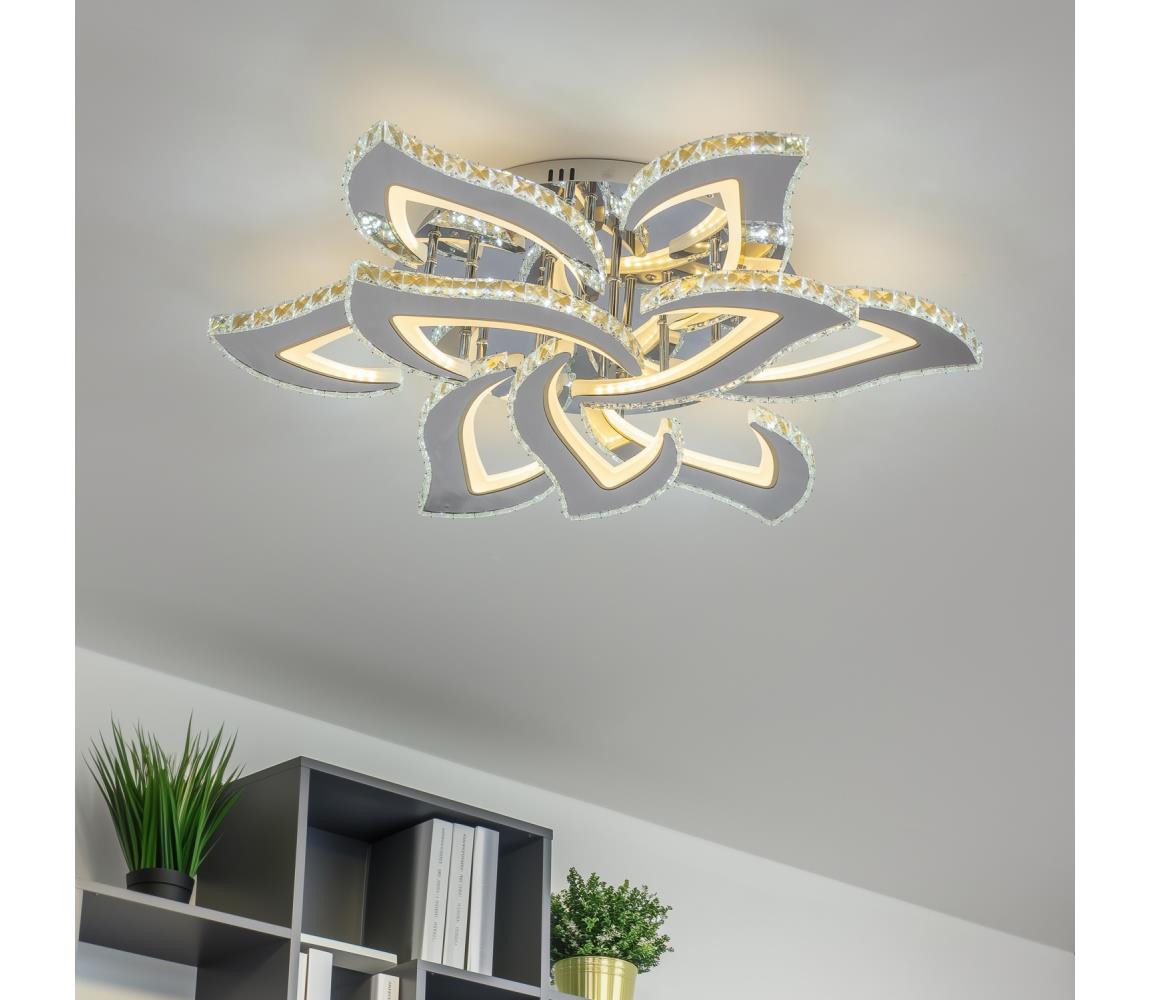 Brilagi - LED Stmívatelný přisazený lustr TWIST LED/180W/230V 3000-6500K + DO BG-J3337/CH