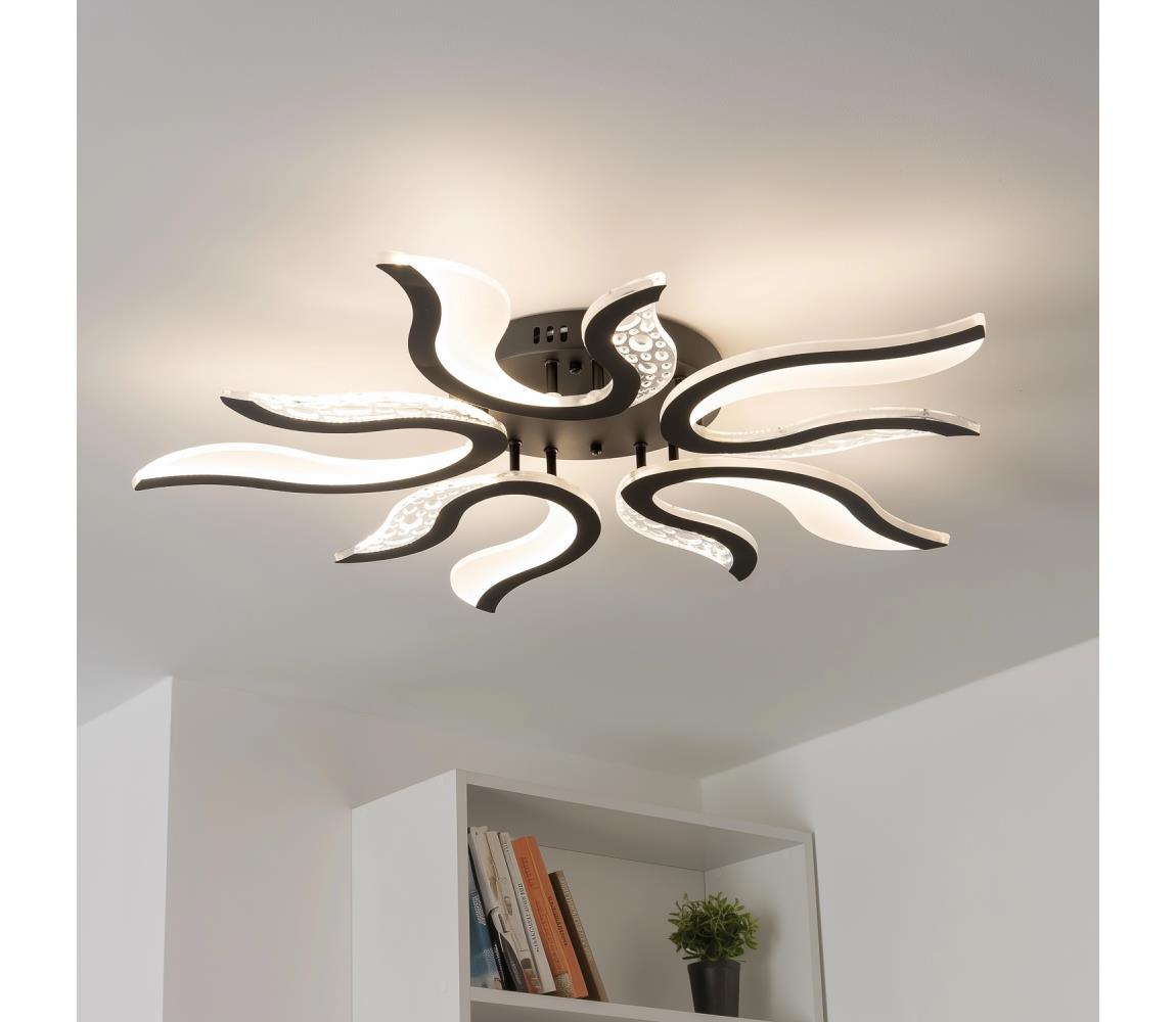 Brilagi - LED Stmívatelný přisazený lustr TWIST LED/65W/230V 3000-6500K černá+DO BG-J3317/B