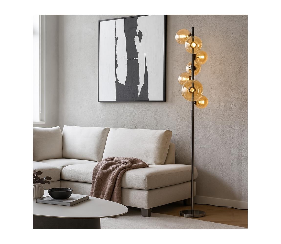 Brilagi - LED Stojací lampa MILLA 7xG9/3W/230V černý chrom/zlatá 3010-7CA