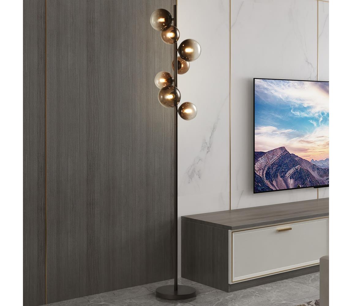 Brilagi - LED Stojací lampa MILLA 7xG9/3W/230V hnědá/kouřová hnědá 3010-7CC
