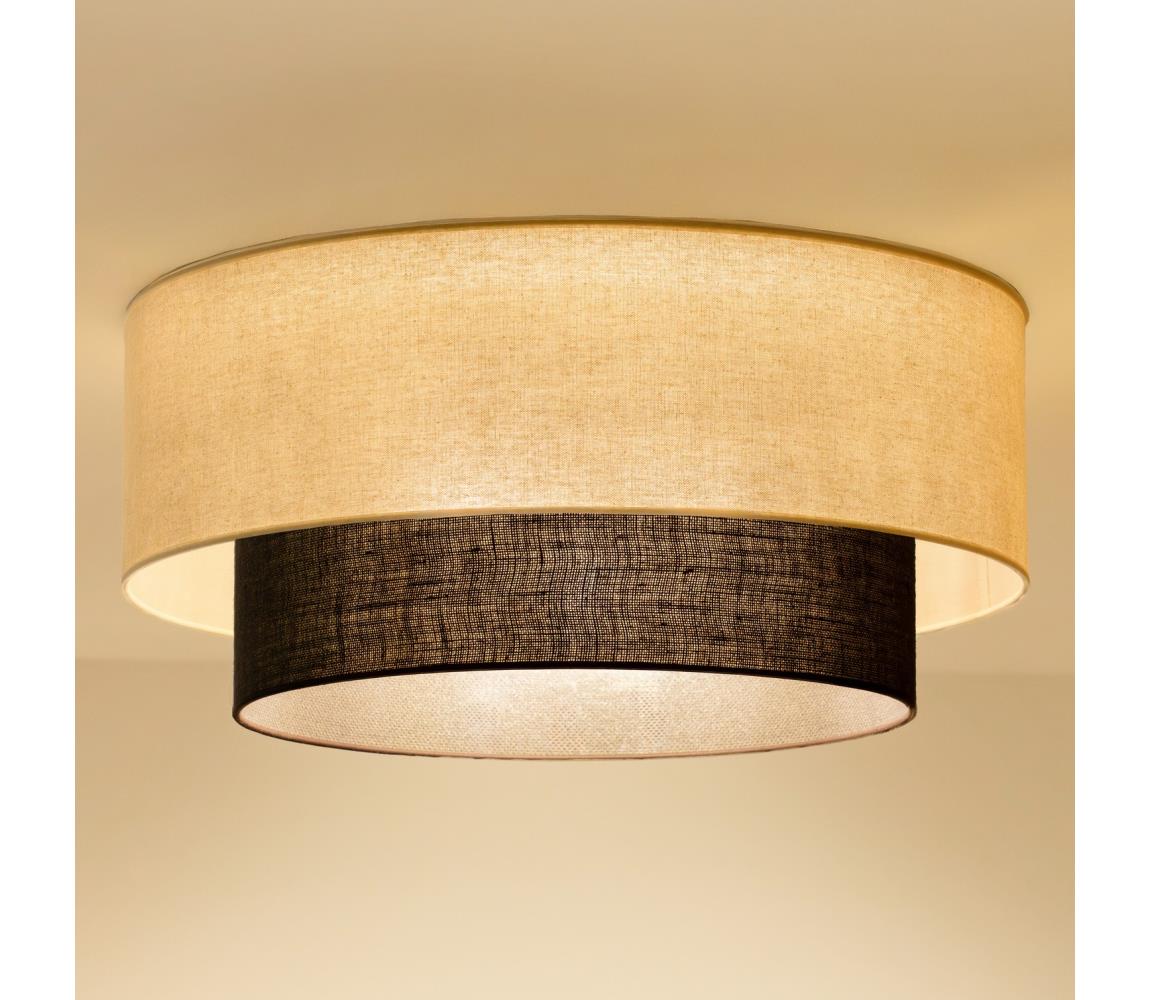 Brilagi - LED Stropní svítidlo BOHO STYLE 3xE27/15W/230V pr. 60 cm krémová/hnědá 8590828028000
