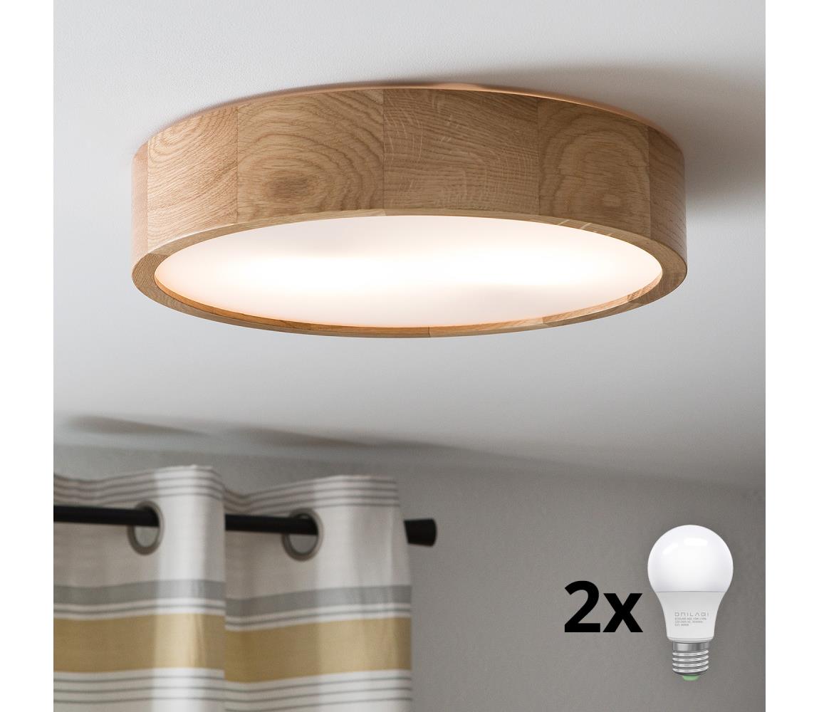 Brilagi - LED Stropní svítidlo CARVALHO 2xE27/60W/230V dub pr. 37,5 cm 8590828606734