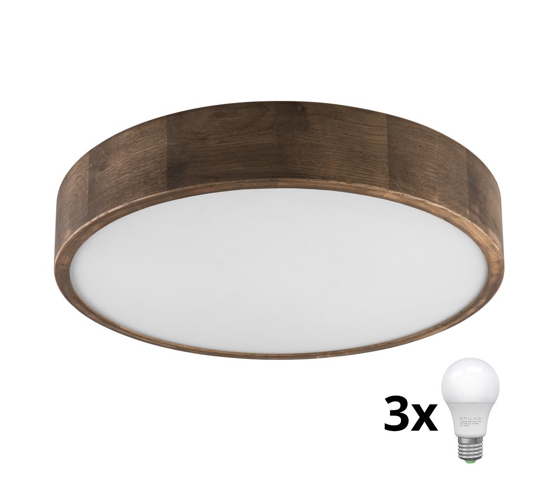 Brilagi - LED Stropní svítidlo CARVALHO 3xE27/60W/230V dub ořech pr. 47 cm 8590828607182