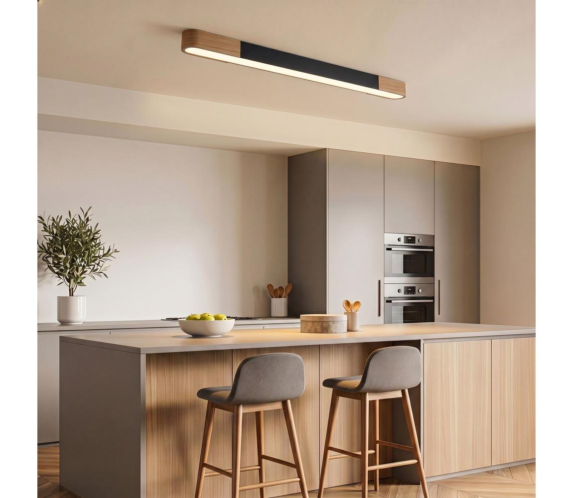 BRILAGI - LED Stropní svítidlo GARDALINE LED/100W/230V 120 cm dub/černá 223OLY1182