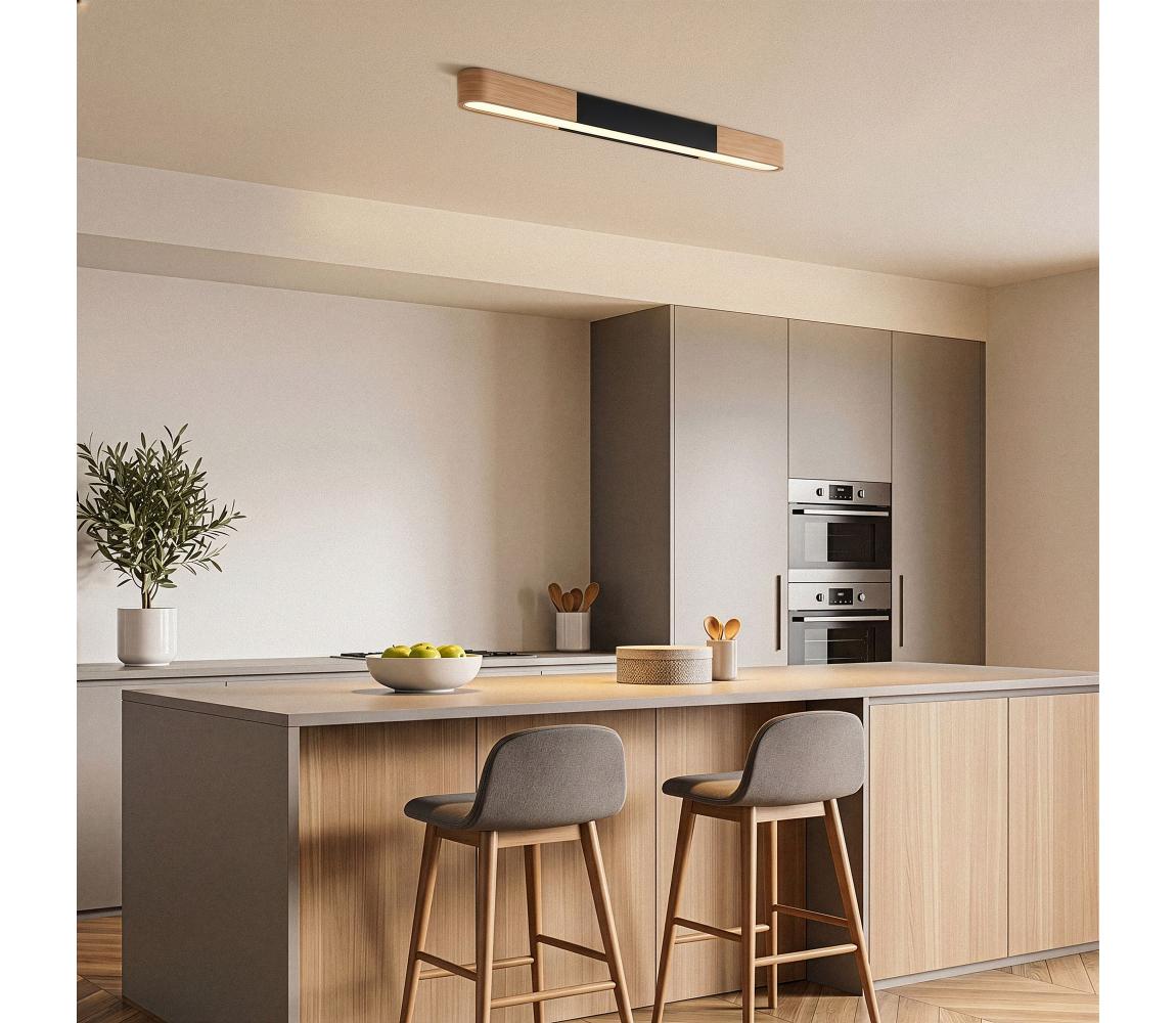 BRILAGI - LED Stropní svítidlo GARDALINE LED/100W/230V 80 cm dub/černá 223OLY1181