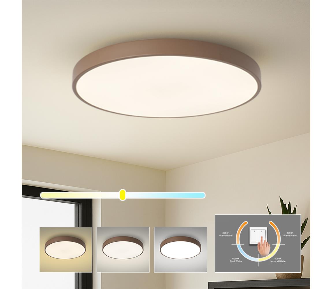 Brilagi - LED Stropní svítidlo POOL LED/100W/230V 3000/4000/6000K 80 cm hnědá BRI716