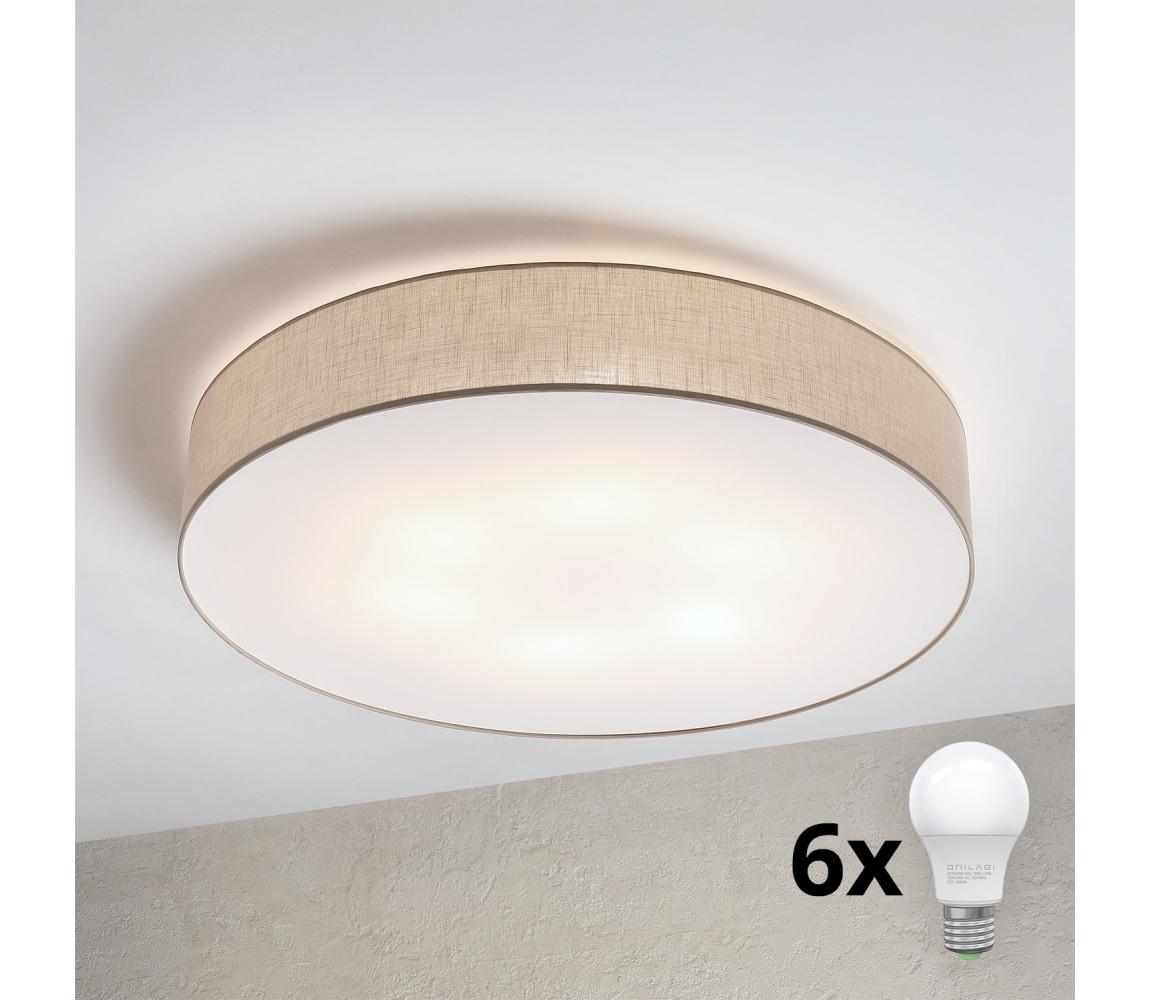 Brilagi - LED Stropní svítidlo SIRIJA 6xE27/15W/230V pr. 80 cm béžová 8590828019480