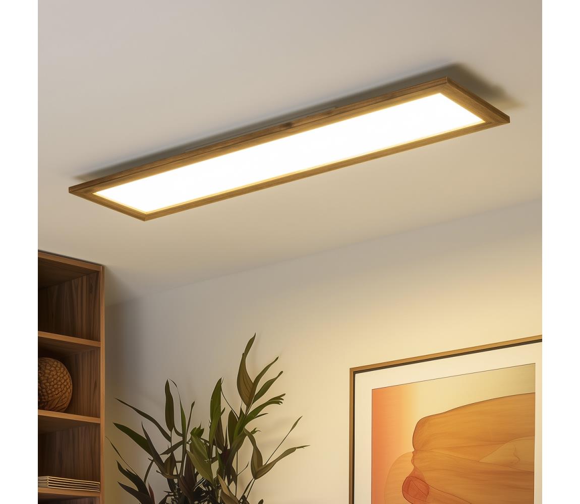 Brilagi - LED Stropní svítidlo SLIMFRAME WOOD LED/58W/230V 124x34 cm hnědá BG1546+EG99434