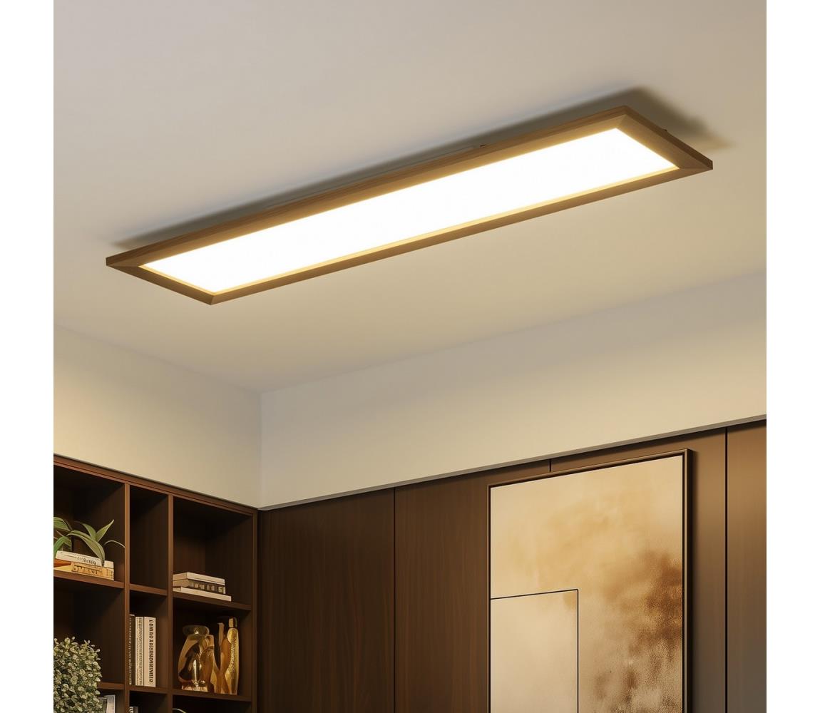 Brilagi - LED Stropní svítidlo SLIMFRAME WOOD LED/58W/230V 124x34 cm tmavě hnědá BG1546+EG99428