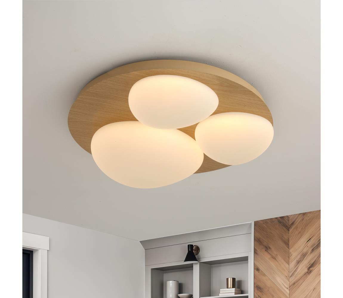 Brilagi - LED Stropní svítidlo VISBY WOOD LED/36W/230V pr. 50 cm hnědá BRI467
