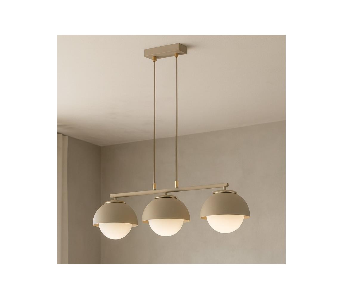 Brilagi - Lustr na lanku COSMO 3xE27/60W/230V béžová/zlatá 87-008B