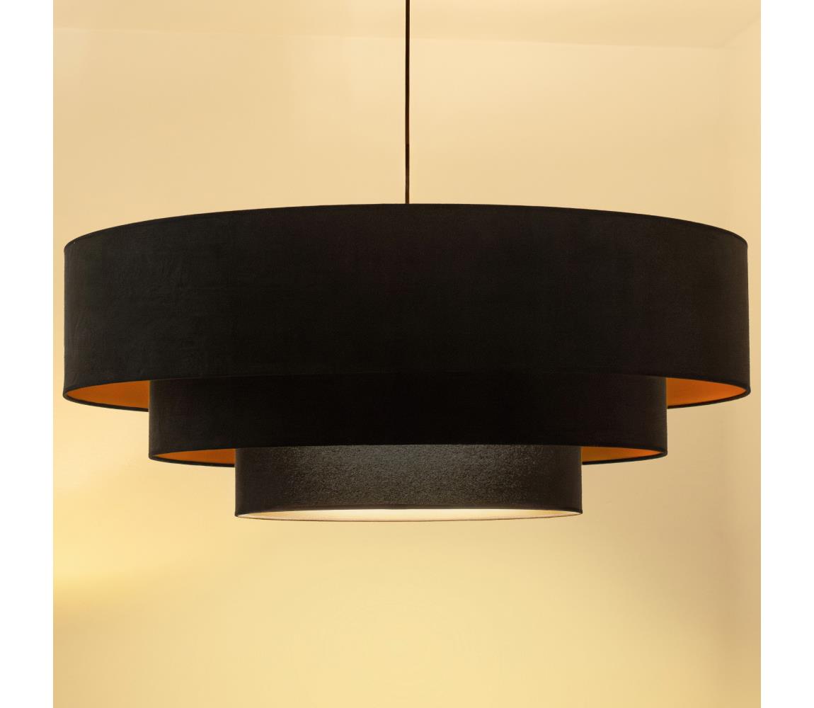 Brilagi - Lustr na lanku LUNETA 3xE27/60W/230V pr. 80 cm černá/zlatá 8590828052203