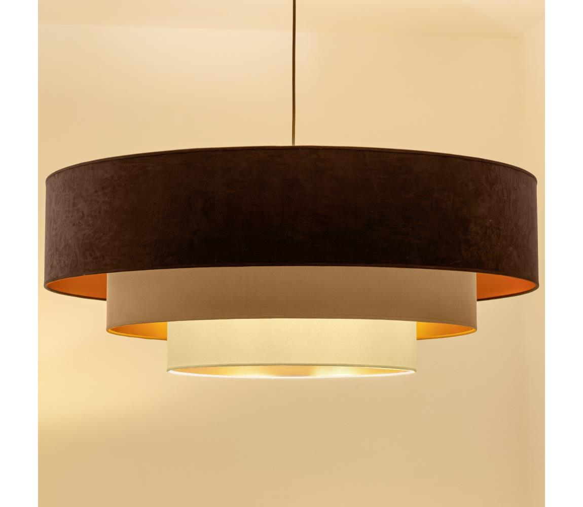 Brilagi - Lustr na lanku LUNETA 3xE27/60W/230V pr. 80 cm hnědá/béžová/krémová 8590828052241