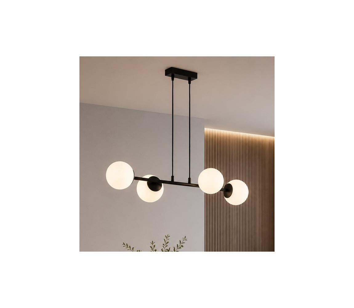 Brilagi - Lustr na lanku MILO 4xE27/60W/230V černá 60-023B