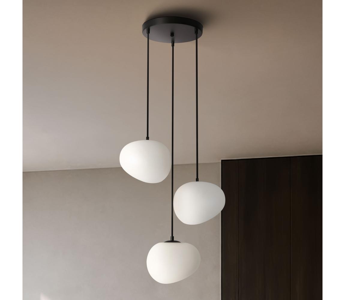 BRILAGI - Lustr na lanku PEBBLES 3xE27/40W/230V pr. 42 cm černá ALA-56894