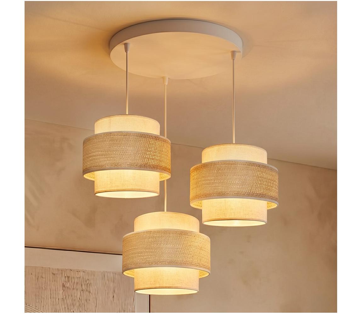Brilagi - Lustr na lanku SPACE 3xE27/60W/230V pr. 40 cm béžová/krémová 8590828052654