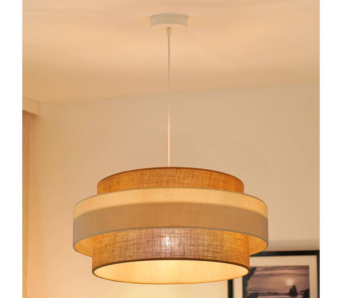 BRILAGI - Lustr na lanku SPACE LIGHT 1xE27/15W/230V pr. 50 cm béžová/krémová 609784