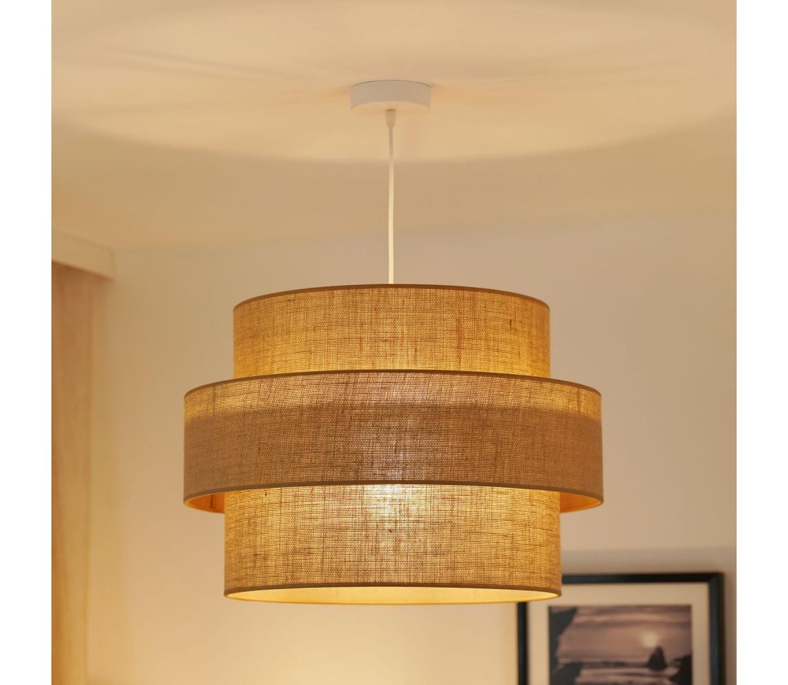 Brilagi - Lustr na lanku SPACE YUTE 1xE27/15W/230V pr. 50 cm béžová/bílá 609210