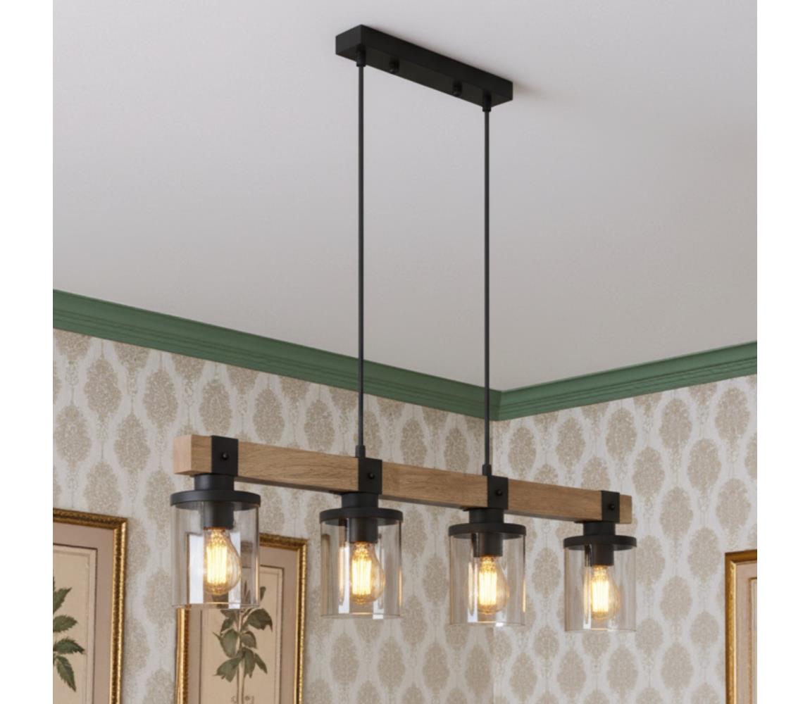 Brilagi - Lustr na lanku VISTA 4xE27/60W/230V dub 15555-4H-BRI