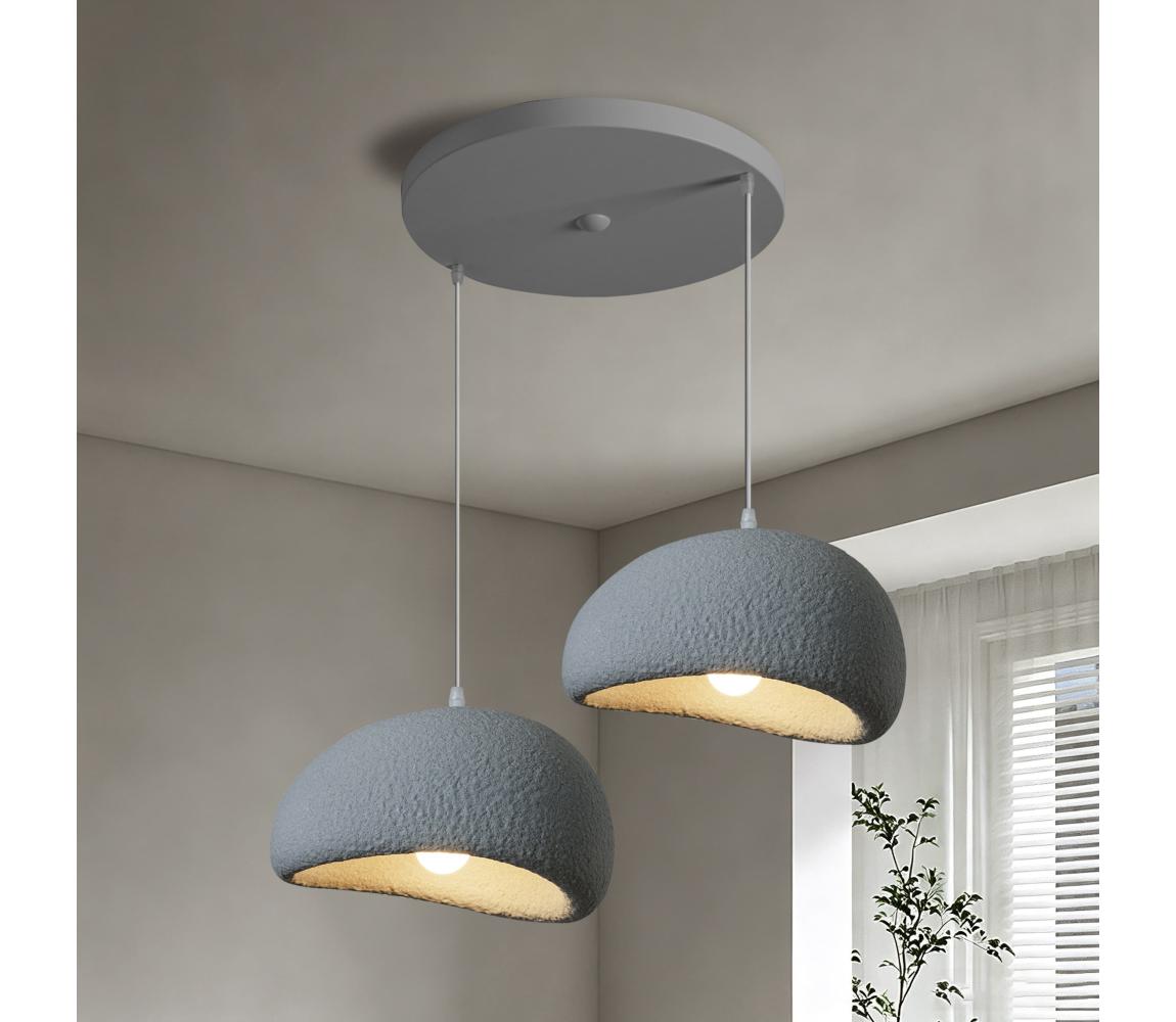 BRILAGI - Lustr na lanku WABI SABI 2xE27/60W/230V šedá BRI1104