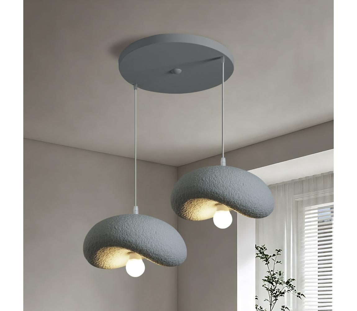 BRILAGI - Lustr na lanku WABI SABI 2xE27/60W/230V šedá BRI1106
