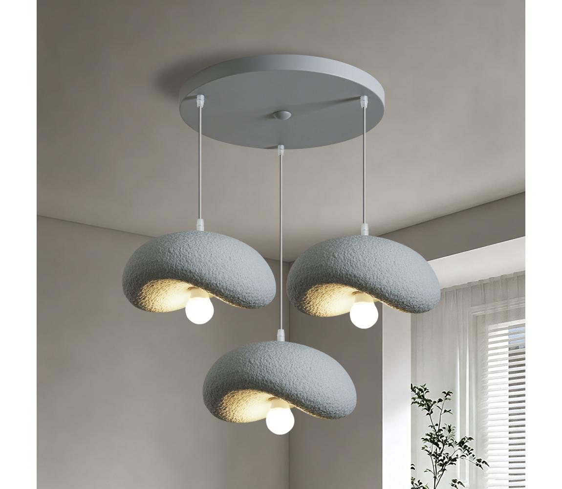 BRILAGI - Lustr na lanku WABI SABI 3xE27/60W/230V šedá BRI1109