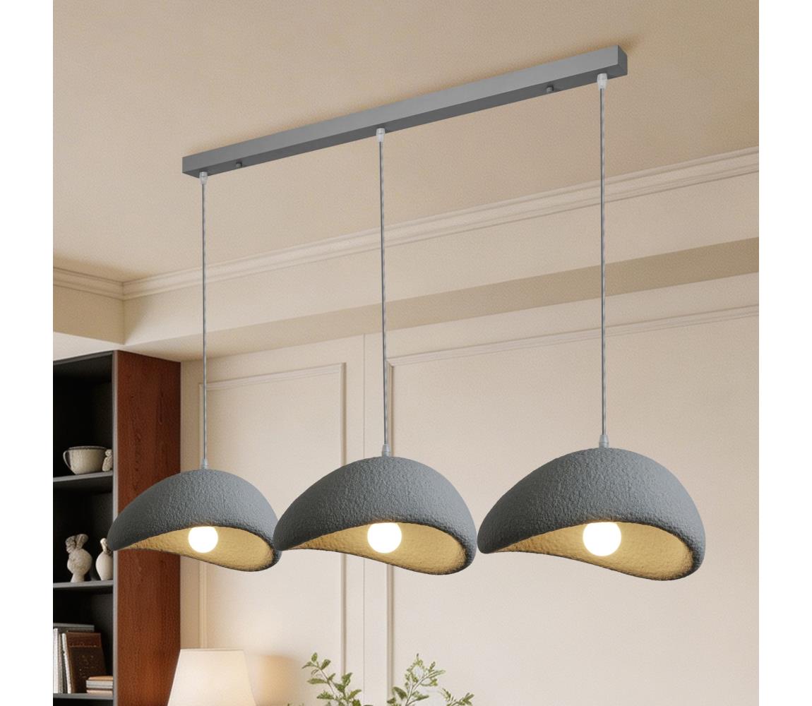 BRILAGI - Lustr na lanku WABI SABI 3xE27/60W/230V šedá BRI1112