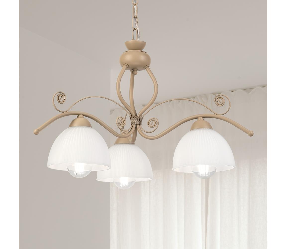 Brilagi - Lustr na řetězu ANTICO MODERN 3xE27/60W/230V béžová 8590828037910