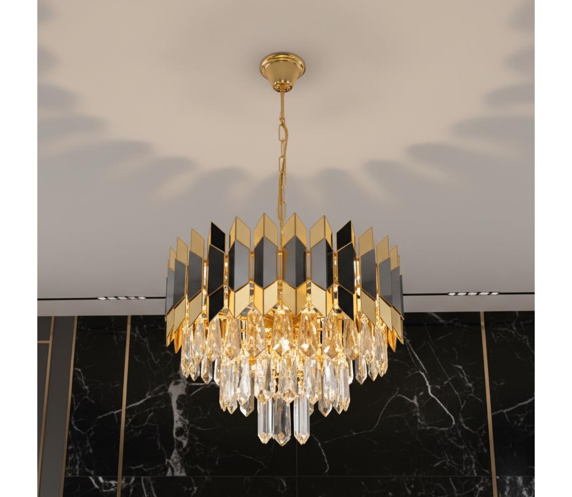 Brilagi - Lustr na řetězu CRISTAL 5xE14/40W/230V pr. 38 cm BG72417