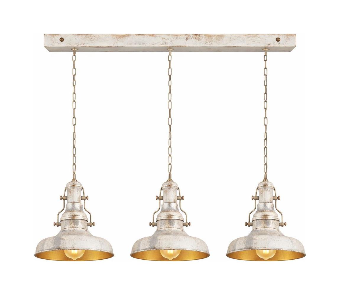 Brilagi - Lustr na řetězu PYRONIC 3xE27/40W/230V krémová/patina 892OPV2704