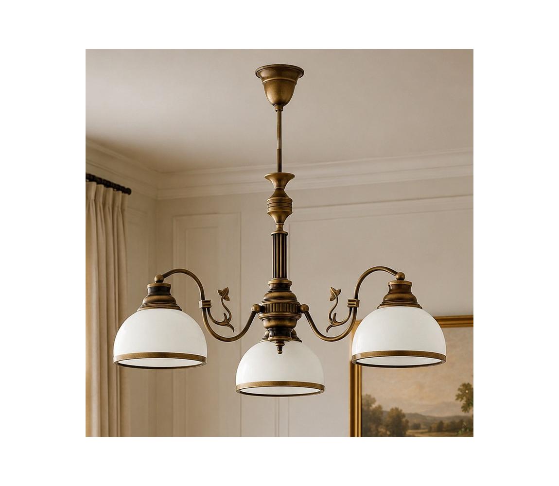 Brilagi - Lustr na tyči TAURUS 3xE27/15W/230V pr. 70 cm bronz 2159