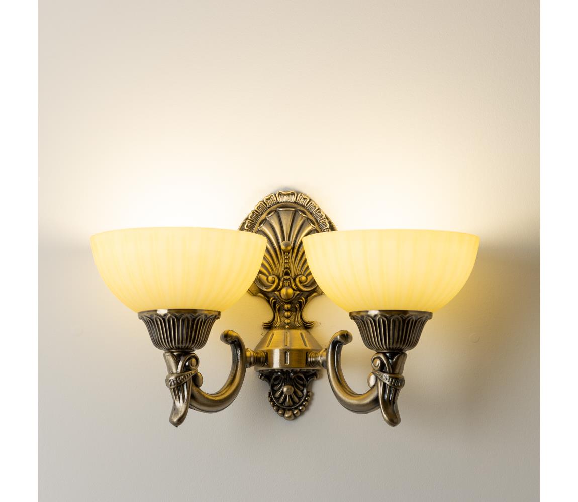 Brilagi - Nástěnná lampa CLASSIC 2xE27/60W/230V mosaz BG71347