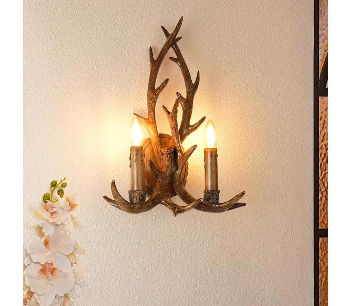 Brilagi - Nástěnné svítidlo DEER 2xE14/10W/230V paroží BRI433