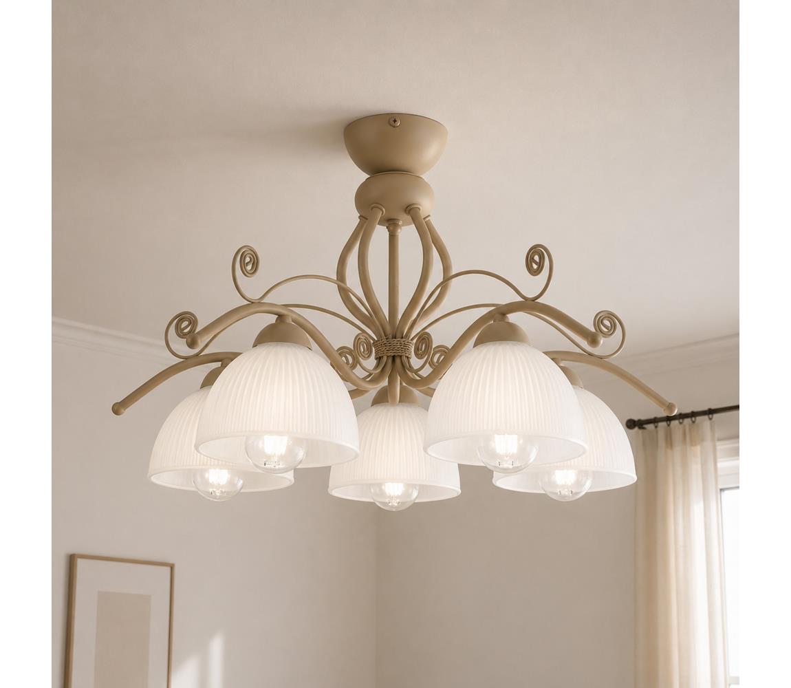 Brilagi - Přisazený lustr ANTICO MODERN 5xE27/60W/230V béžová 8590828037941