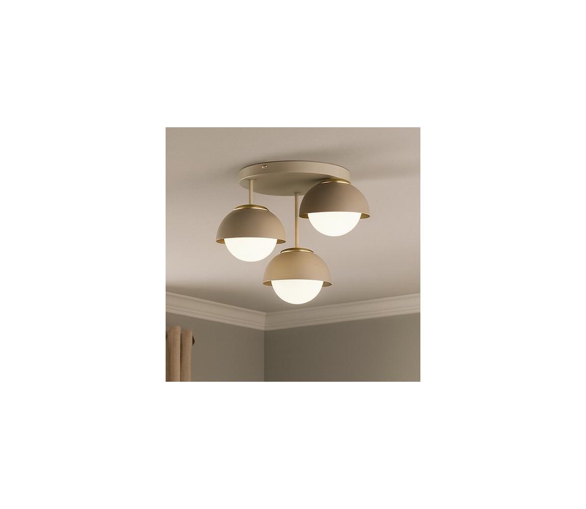 Brilagi - Přisazený lustr COSMO 3xE27/60W/230V béžová/zlatá 87-009B