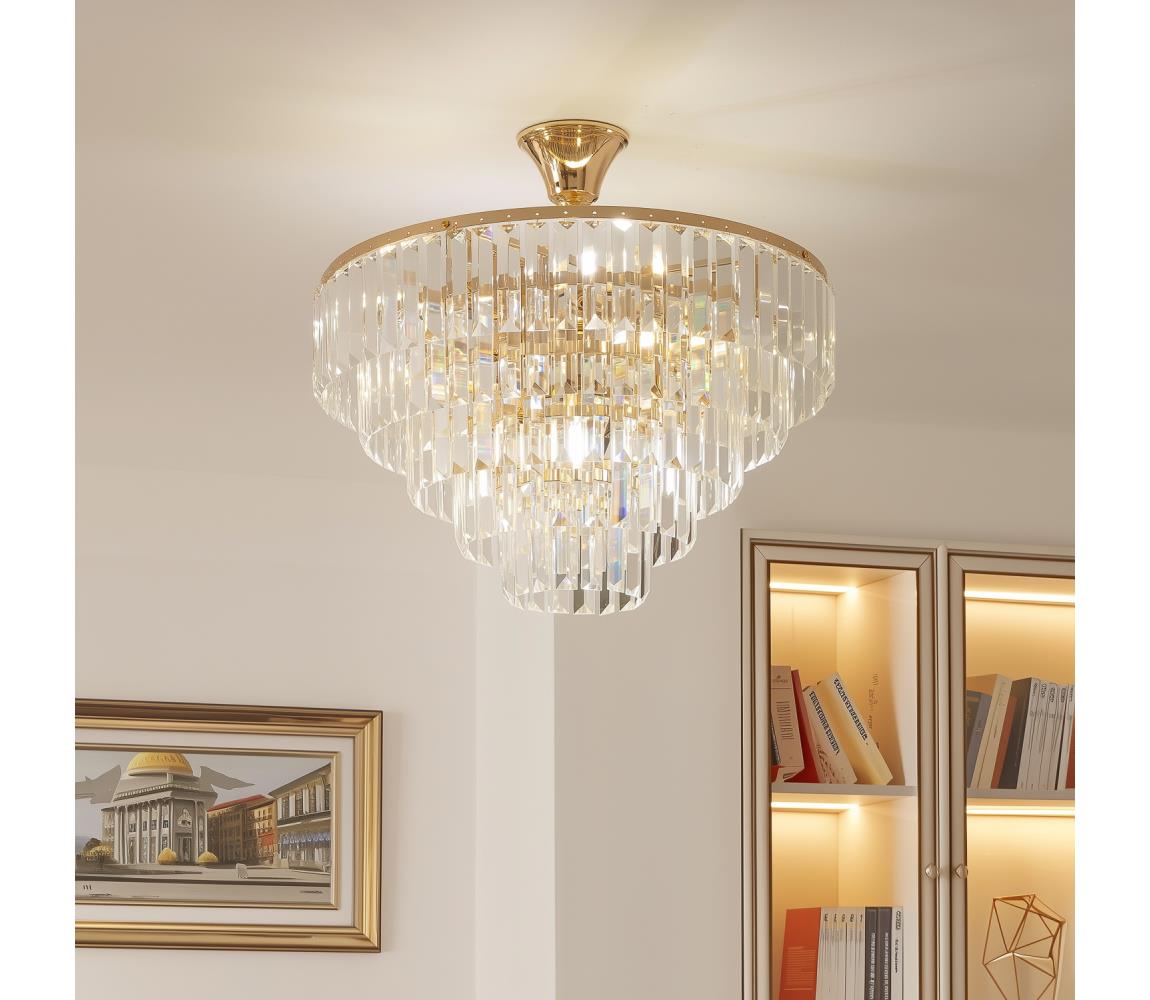 Brilagi - Přisazený lustr CRYSTAL 5xE14/40W/230V zlatá BG71343