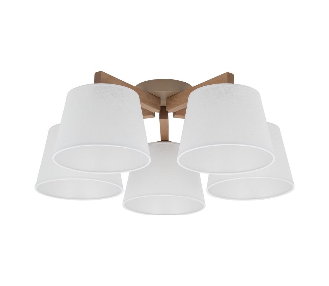 Brilagi - Přisazený lustr LATTE SABIA 5xE27/15W/230V borovice/bílá 11581