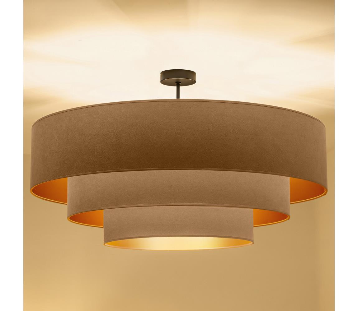 Brilagi - Přisazený lustr LUNETA 3xE27/60W/230V pr. 80 cm béžová/zlatá 8590828052173