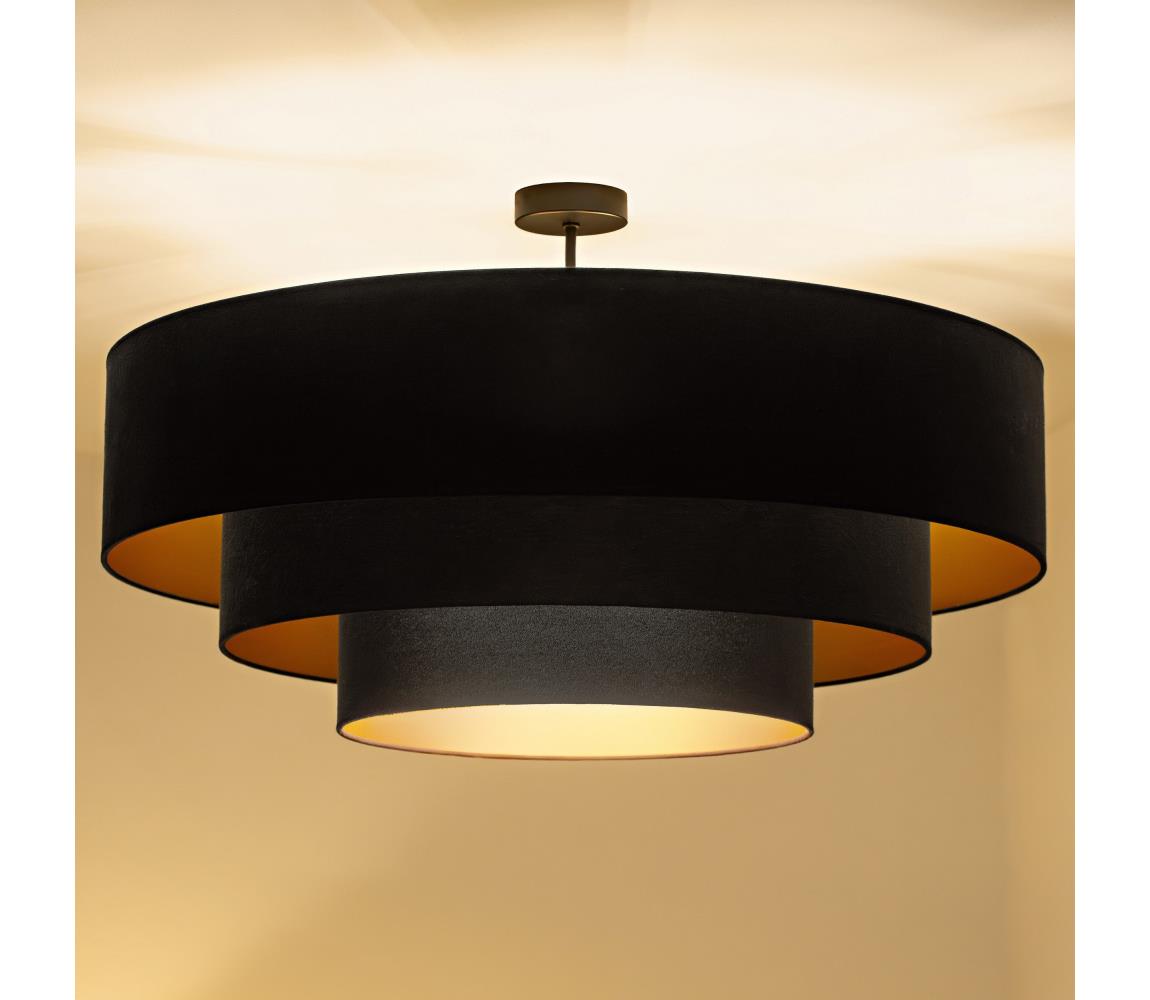 Brilagi - Přisazený lustr LUNETA 3xE27/60W/230V pr. 80 cm černá/zlatá 8590828052210