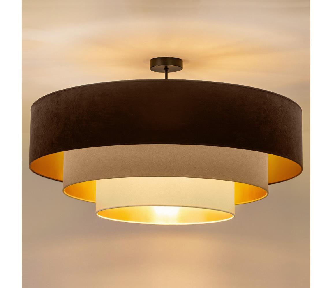 Brilagi - Přisazený lustr LUNETA 3xE27/60W/230V pr. 80 cm hnědá/béžová/krémová 8590828052258