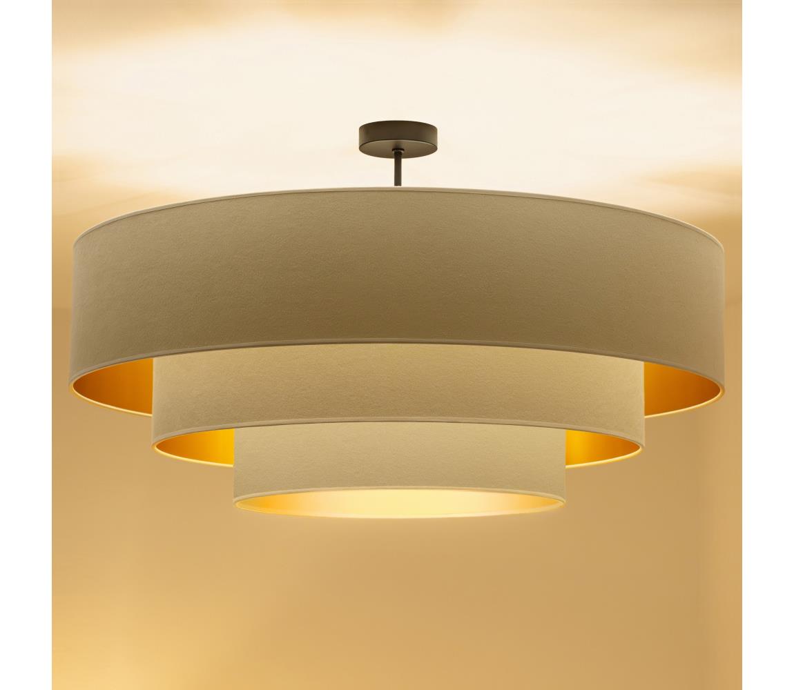 Brilagi - Přisazený lustr LUNETA 3xE27/60W/230V pr. 80 cm krémová/zlatá 8590828052135