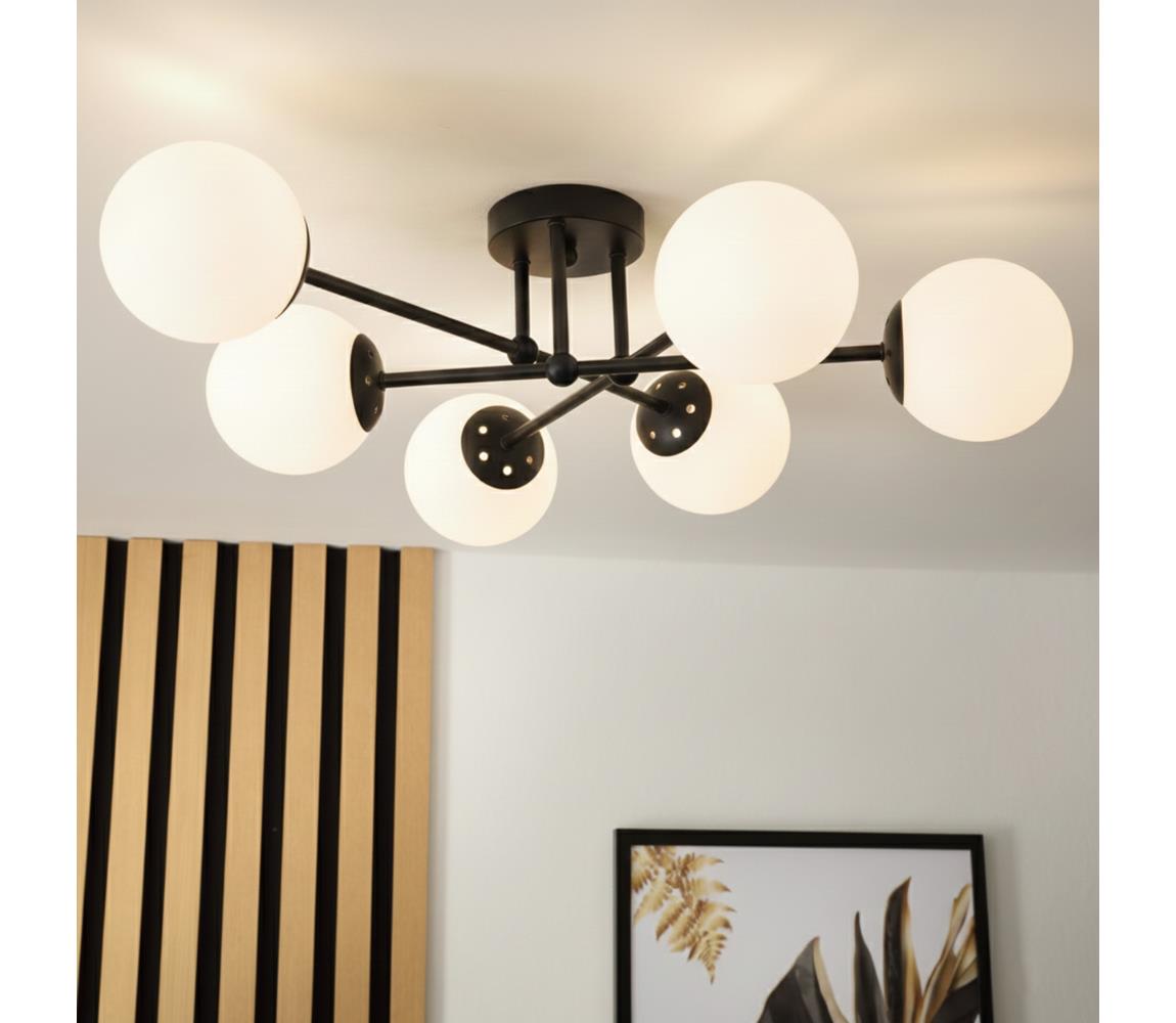 Brilagi - Přisazený lustr MALIVA 6xE14/15W/230V černá/bílá LM-6.220/CZARNY/BIAŁY
