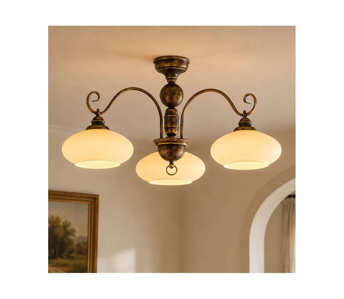 Brilagi - Přisazený lustr MOLLERO 3xE27/15W/230V pr. 84 cm bronz/patina 2143