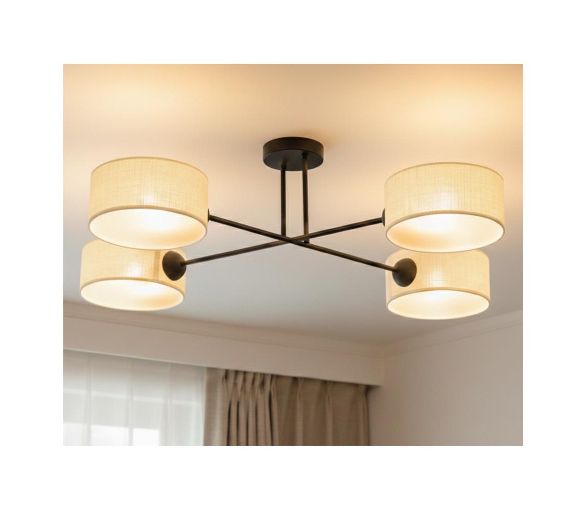 Brilagi - Přisazený lustr VIRGO 4xE14/40W/230V krémová/černá H0336